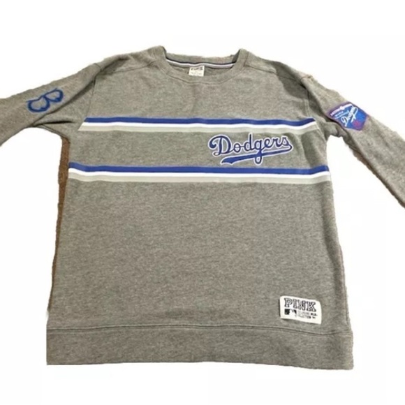 Victoria's Secret Pink 5th & Ocean Los Angeles Dodgers Sweatshirt XS X Small - Picture 1 of 7